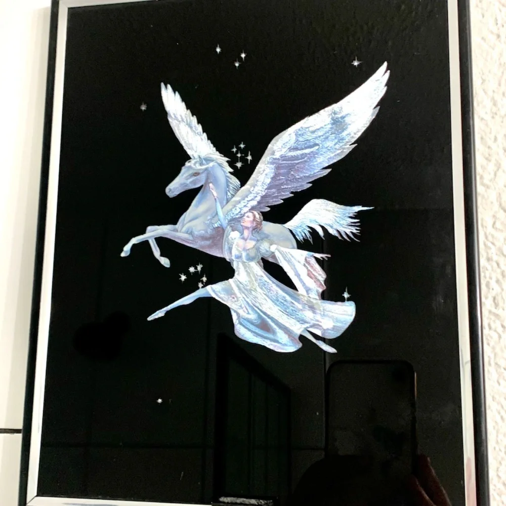 Vintage Pegasus & Ballerina Etching